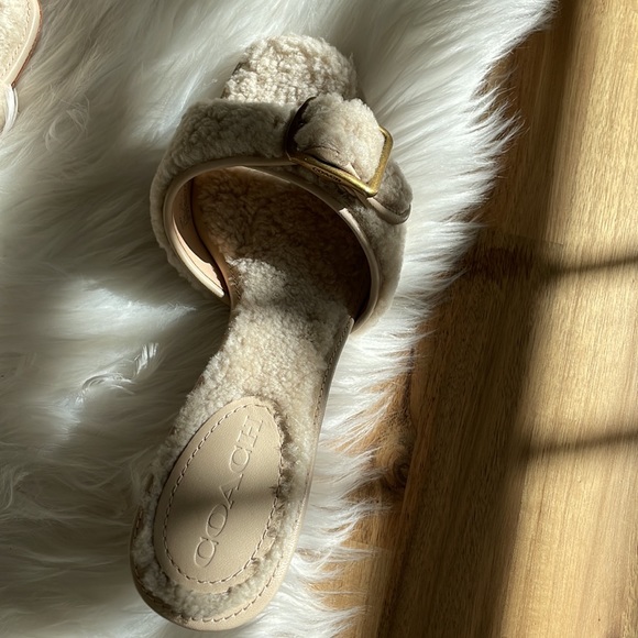 Coach shearling buckle mule - NWT - Picture 6 of 10